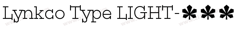 Lynkco Type LIGHT字体转换